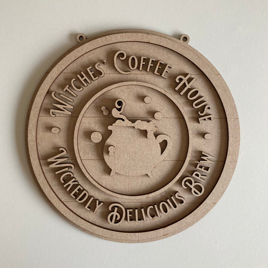 20cm The Witches' Coffee House Sign