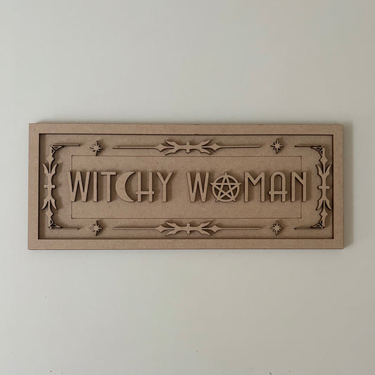 30cm Witchy Woman Sign