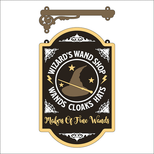 25cm Wizard's Wand Shop Hanging Sign