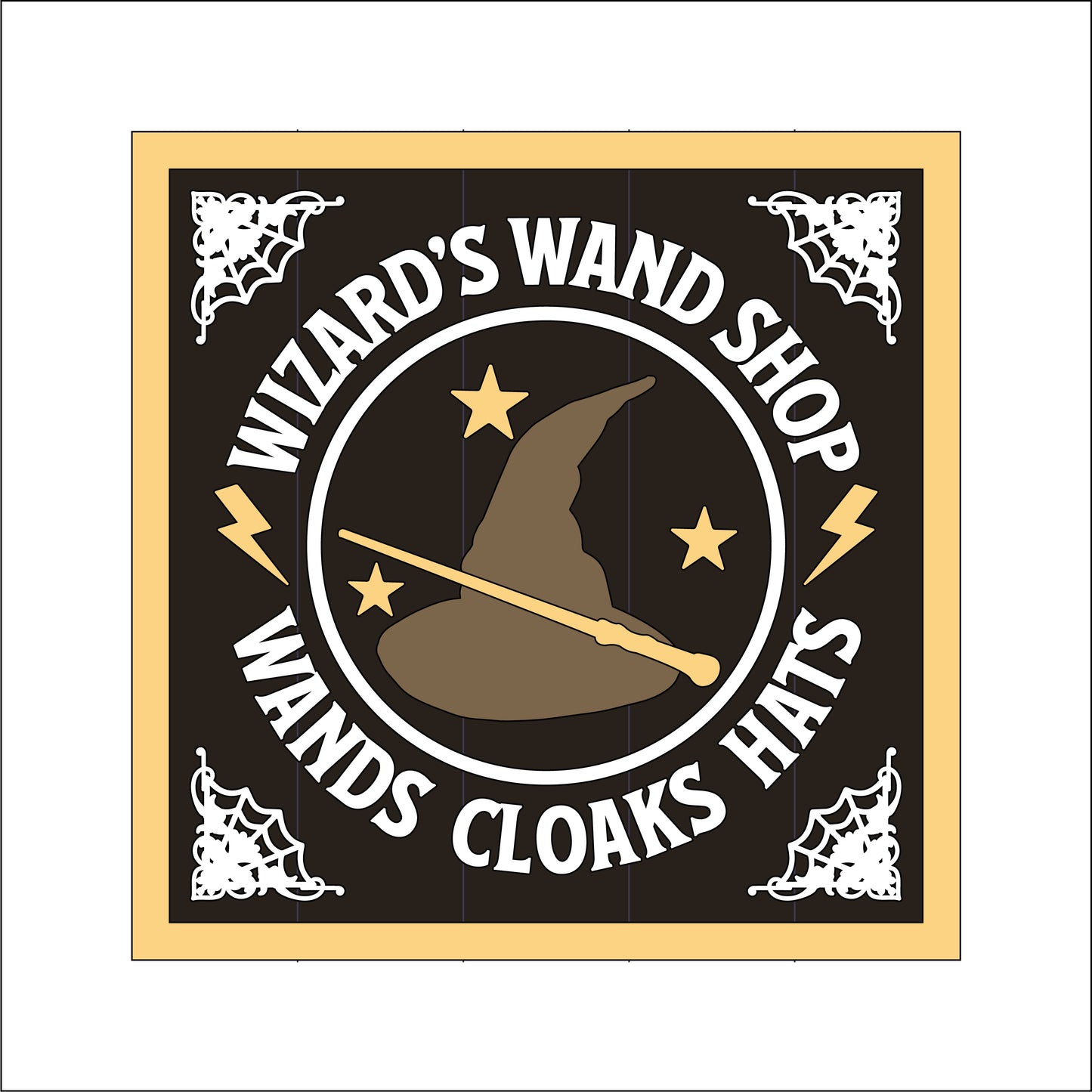 19cm Wizard's Wand Shop Sign