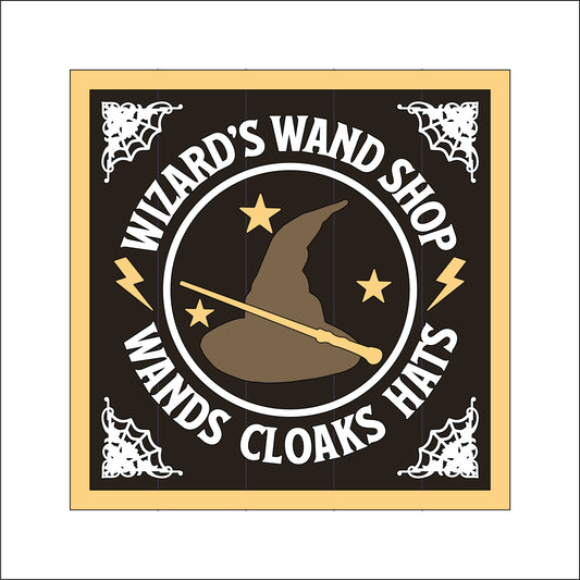 19cm Wizard's Wand Shop Sign