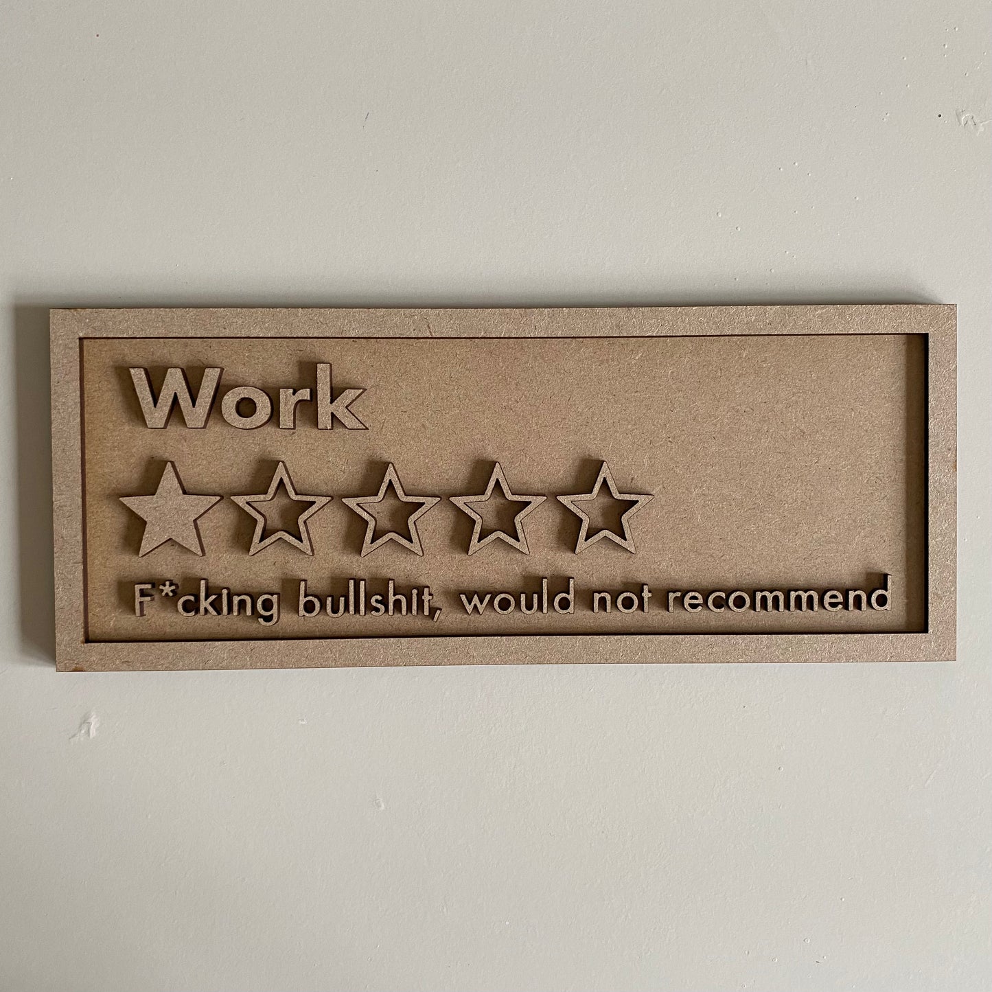 30cm Work Rating Sign