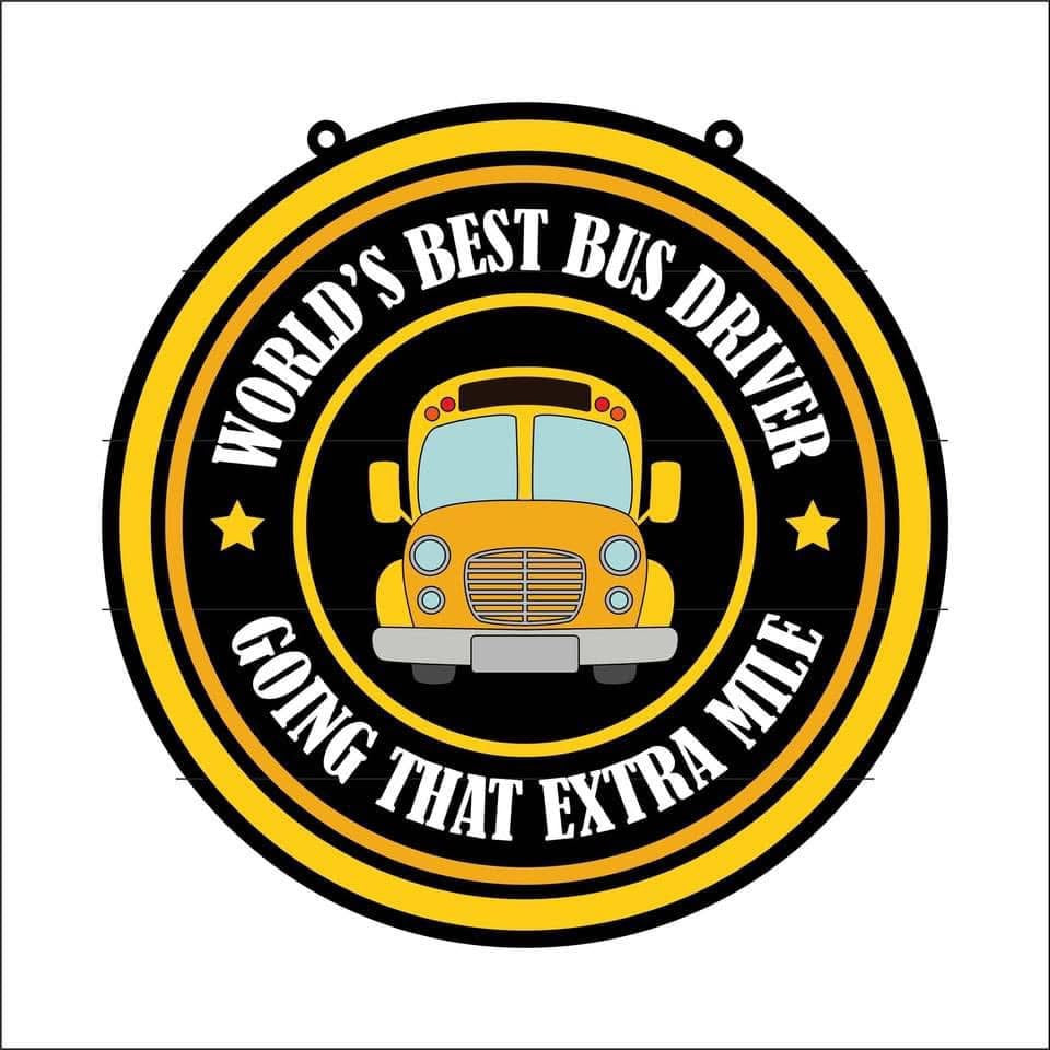 20cm World's Best Bus Driver Sign