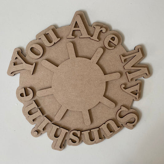 20cm You Are My Sunshine Plain Sun Sign
