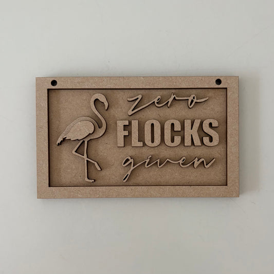 13cm Zero Flocks Given Flamingo Mini Frame