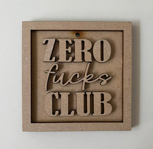 9cm Zero Fucks Club Mini Frame