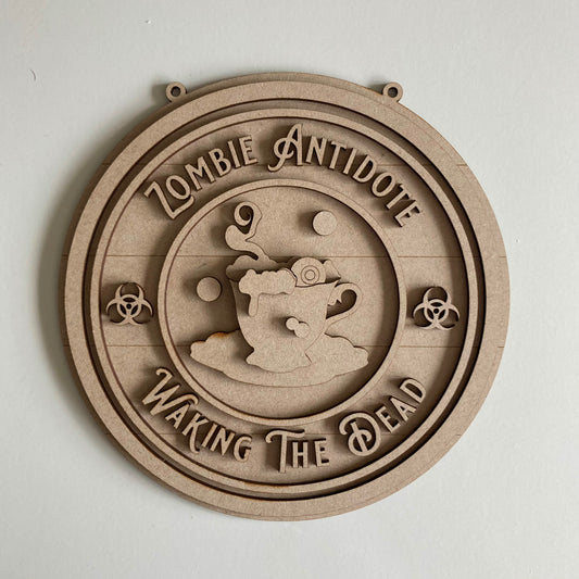 20cm Zombie Antidote Sign
