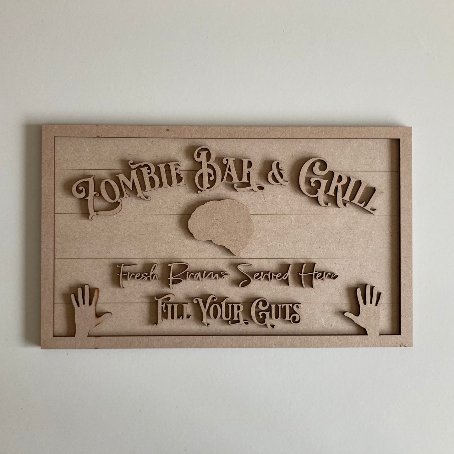 30cm Zombie Bar & Grill Sign