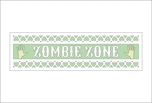 30cm Zombie Zone Street Sign