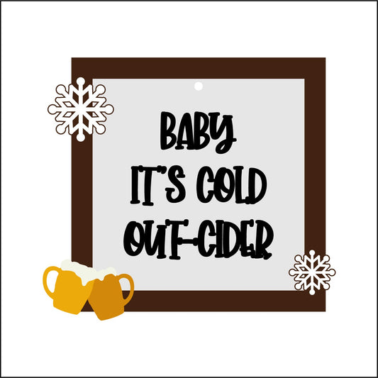 9cm Baby It's Cold Out Cider Mini Frame