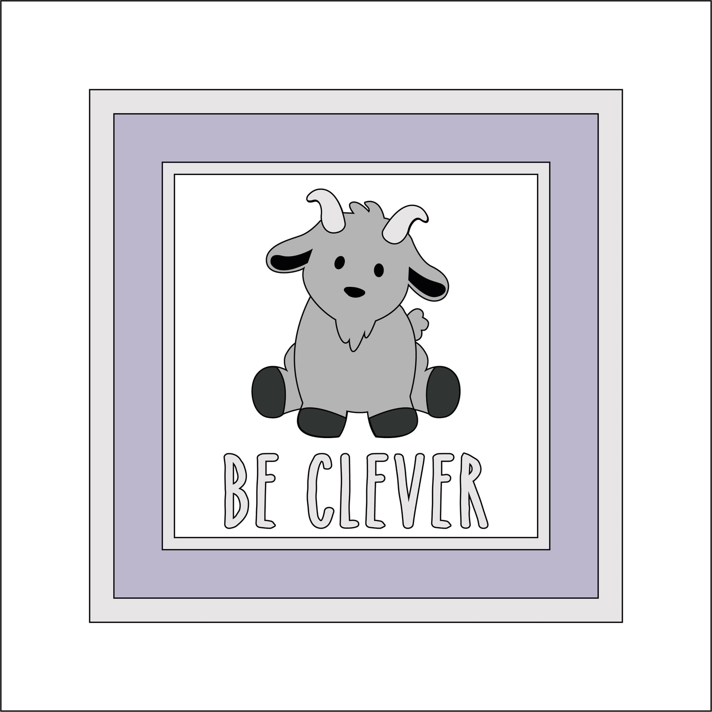 15cm Be Clever Goat Sign