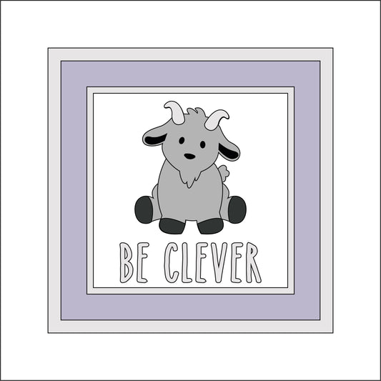 15cm Be Clever Goat Sign