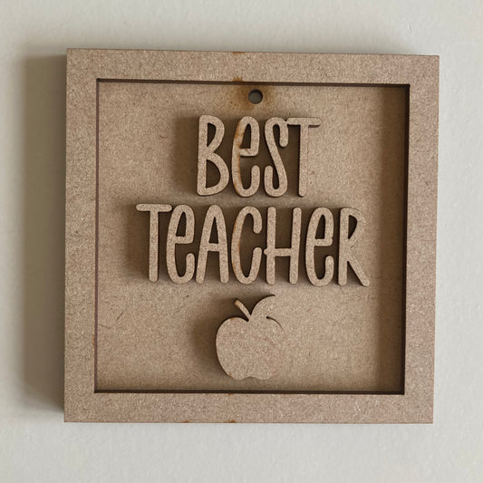 9cm Best Teacher Mini Frame