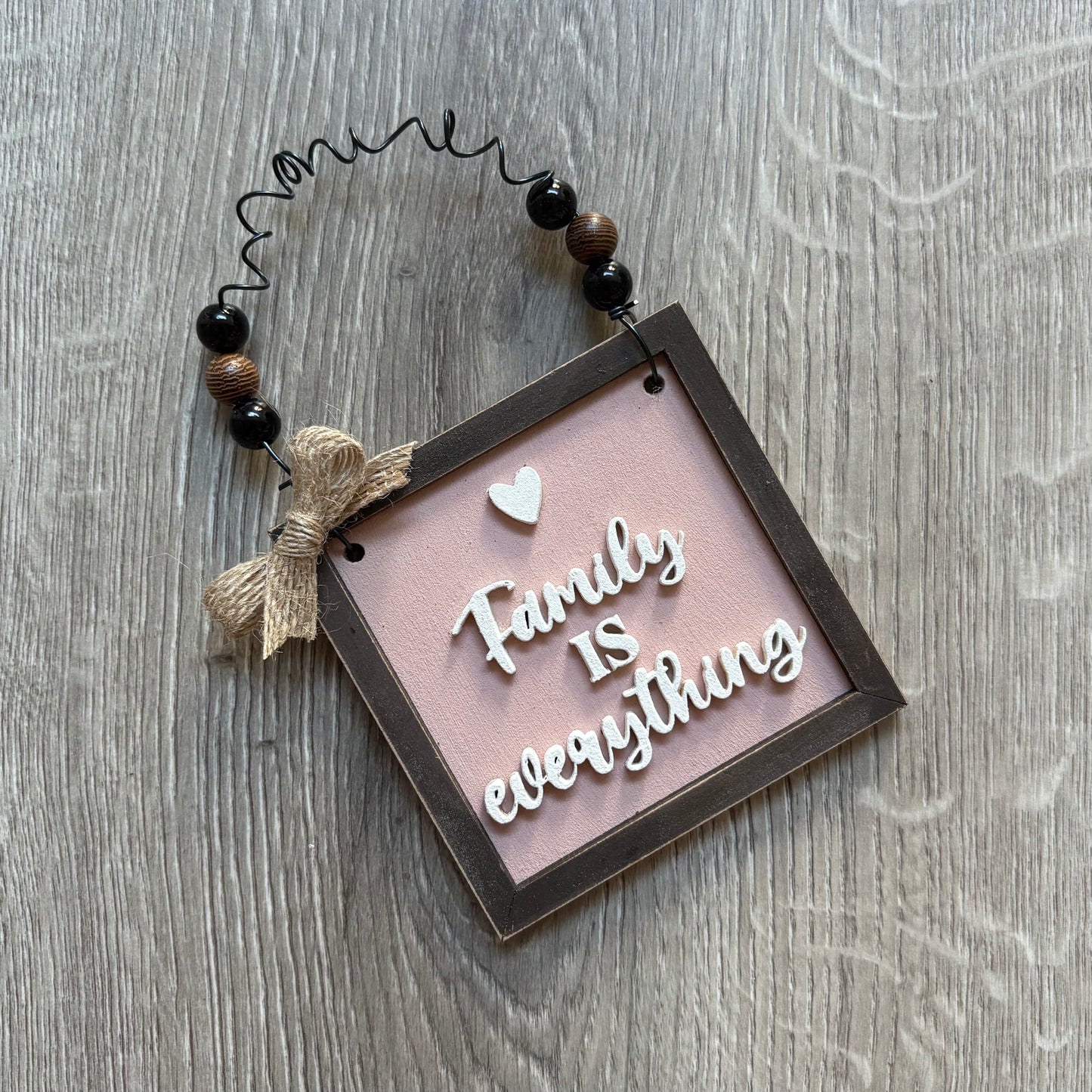 9cm Hand Painted Family Is Everything Mini Frame