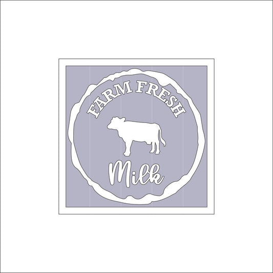 19cm Farm Fresh Milk Splash Sign