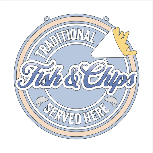 20cm Fish & Chips Sign