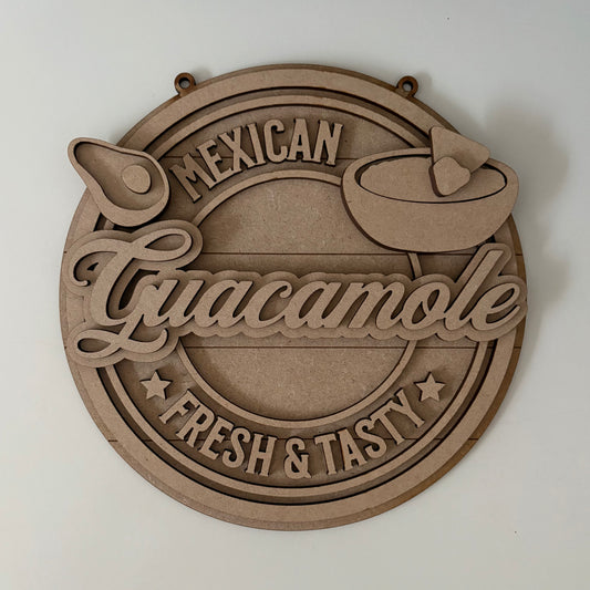 20cm Guacamole Sign