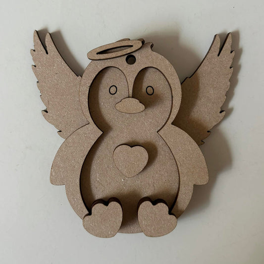10cm Penguin With Angel Wings Decoration