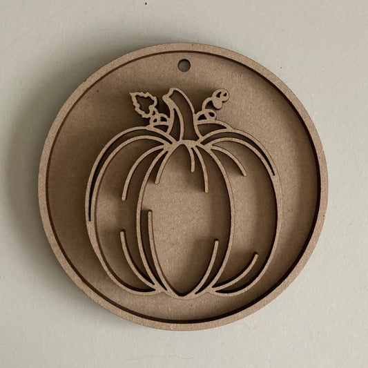 10cm Pumpkin Round Bauble
