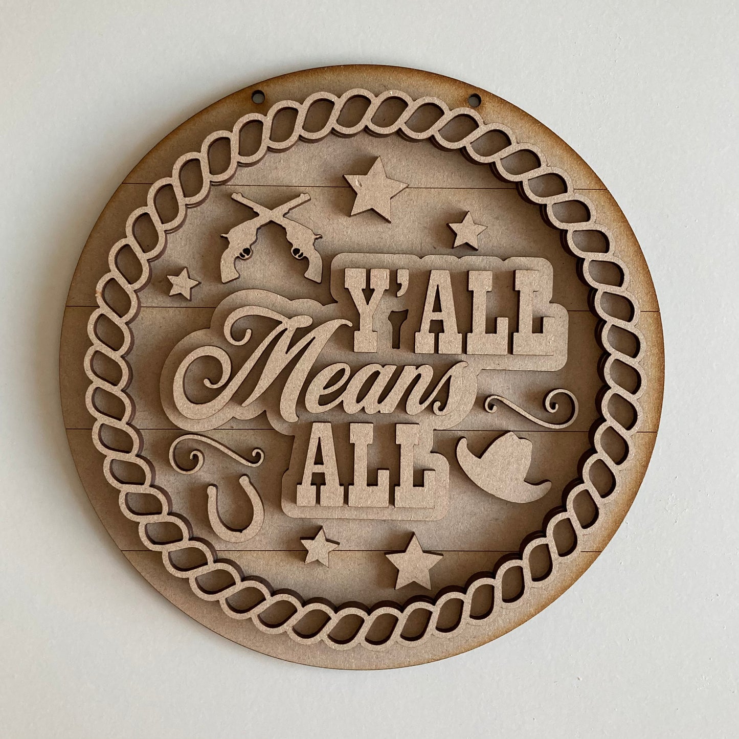 20cm Y'all Means All Sign